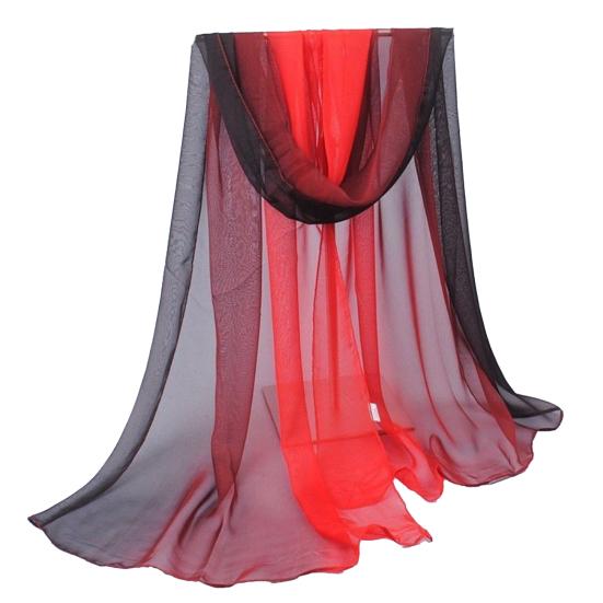 Silk Scarf Light Weight Practical Portable Women Chiffon Scarves for Daily Wear
