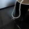 Adjustable Chain Necklace Addition Sophisticated Pearl Necklace with Unique Bowknot Pendant for  Fashionistas
