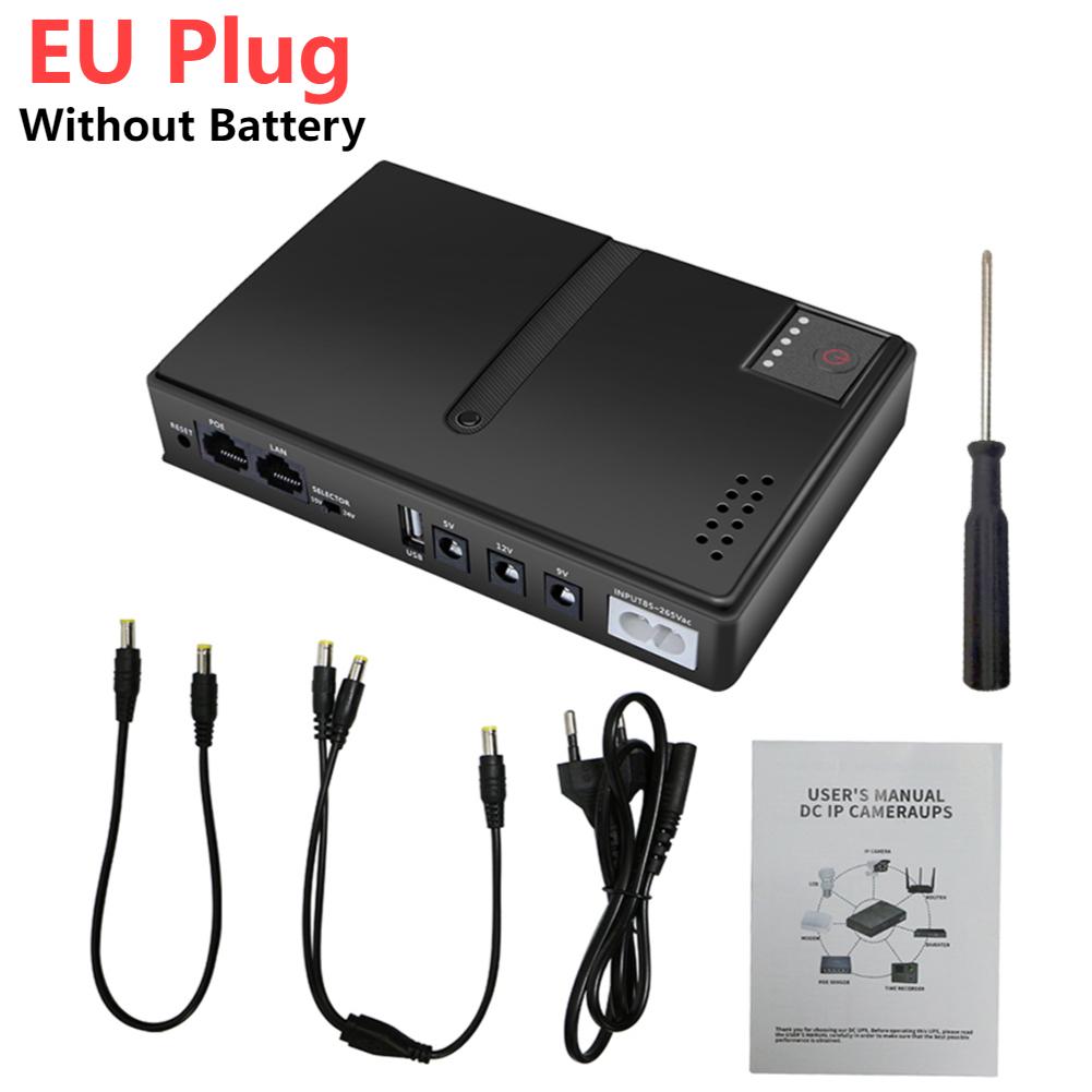 

DC1018L Mini Portable UPS Backup Power Adapter 5V 9V 12V Uninterruptible Power Supply DC Power Adapter for WiFi Router Camera