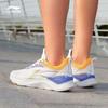 New LiNing YueYing Element Cushioning Wear Resistant Rebound Low Top Sprint Running Shoes Men's White Yellow Purple ARHT047-1