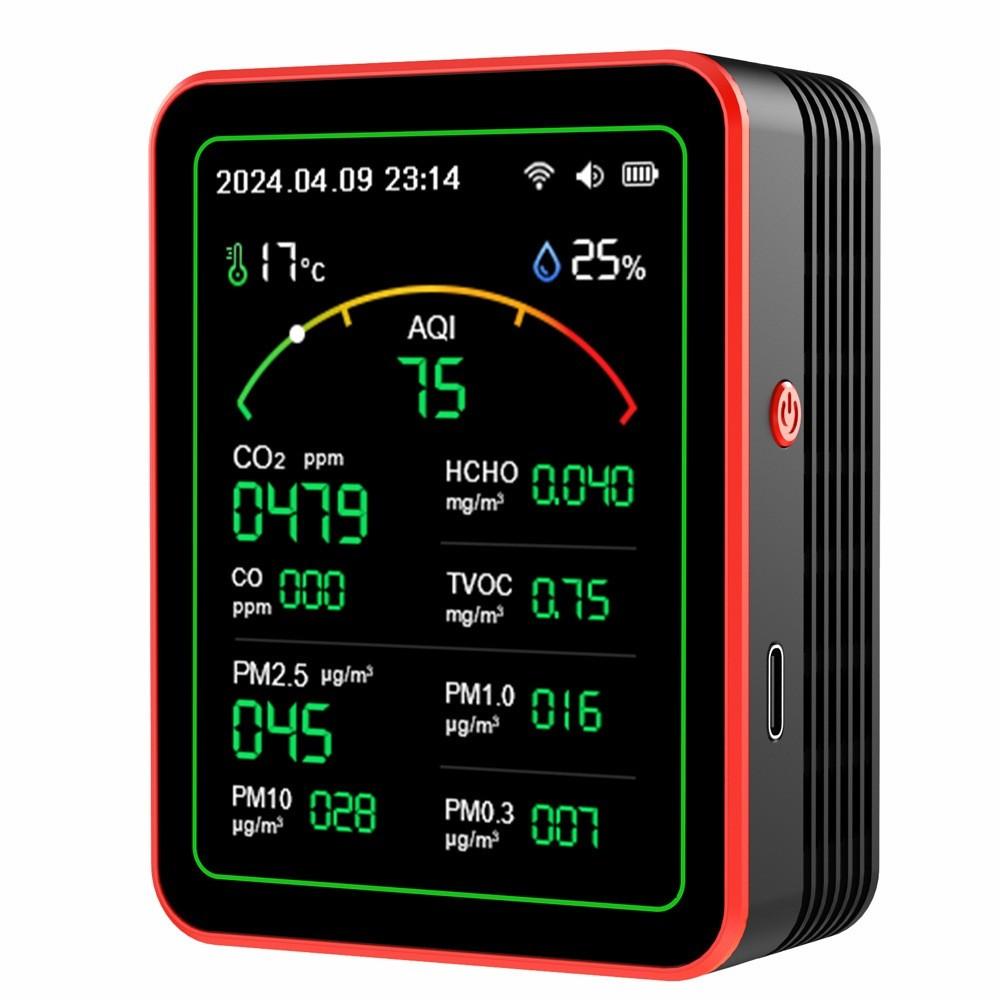 15 In 1 Professional Air Quality Monitor Portable Carbon Dioxide Detector Multifunctional Air Quality Detection Tool