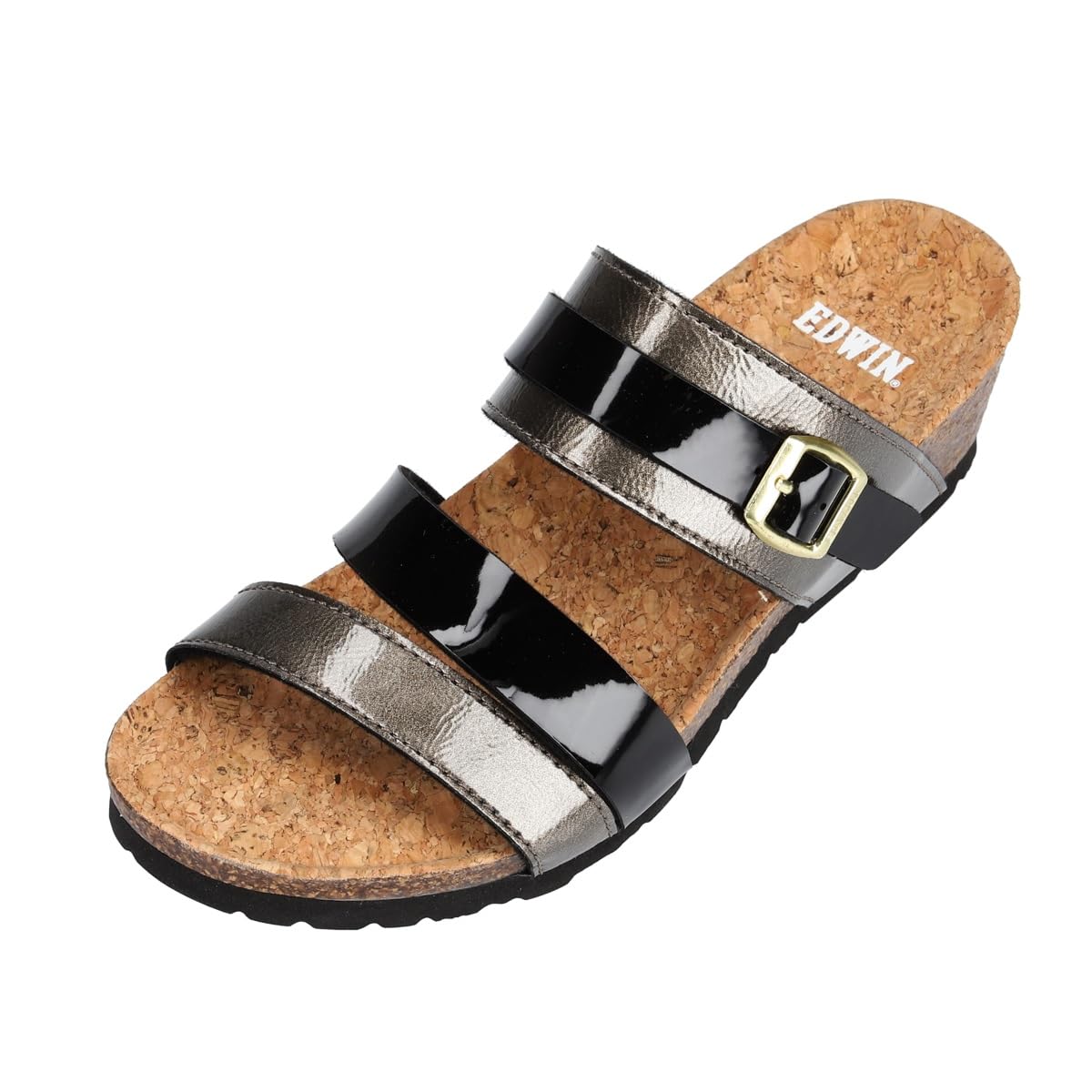 Edwin Heeled Sandals EW6012 Gunmetal cm Women s (082) 23.0