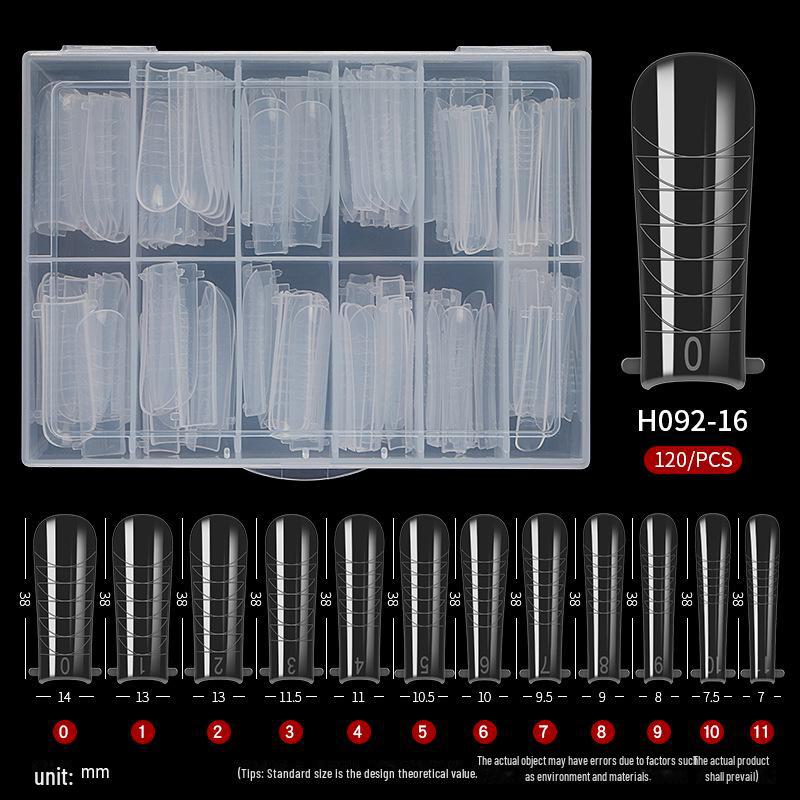 120-Piece Reusable Nail Extension Kit: Glue, Mold & Crystal Nail Pieces