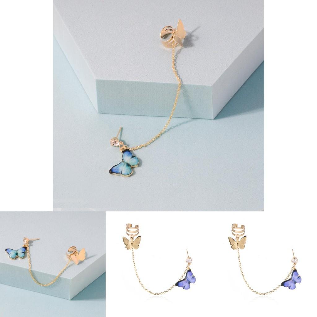 Stylish Alloy Butterfly Chain Earrings Trendy And Popular For Women