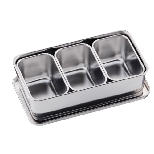 Oya Metal Clover 18-8 Press No. 00 Yakumi Container, 3-Pack, AYK14003