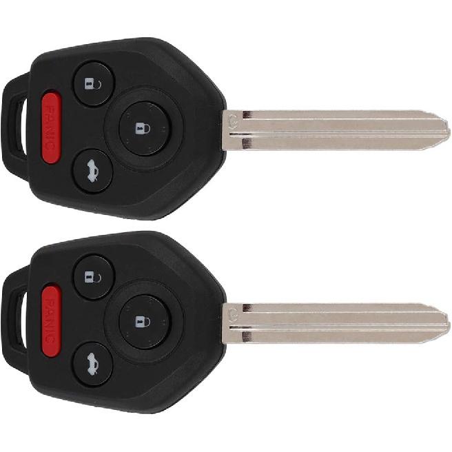 ECCPP X 2 Uncut Keyless Entry Remote Key Fob Replacement for 14 15 16 17 18 for Subaru Legacy 2 for Subaru Outback for SUBARU FORESTER CWTWB1U811