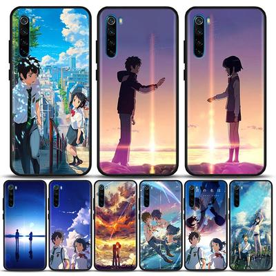 Japan Anime Your Name Mobile Phone Shell for Redmi Note 10 11 11S 11E 7 8 8T 9 9S 9T Pro Plus 4G 5G Black Soft Case Cover Fundas
