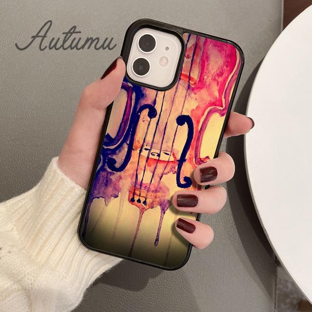 Cello Music Instrument Art Phone Case for iPhone 11 12 13 14 Pro Max Mini XR XS SE 2020 6S 7 8 Plus Samsung Galaxy S21 S22 Cover
