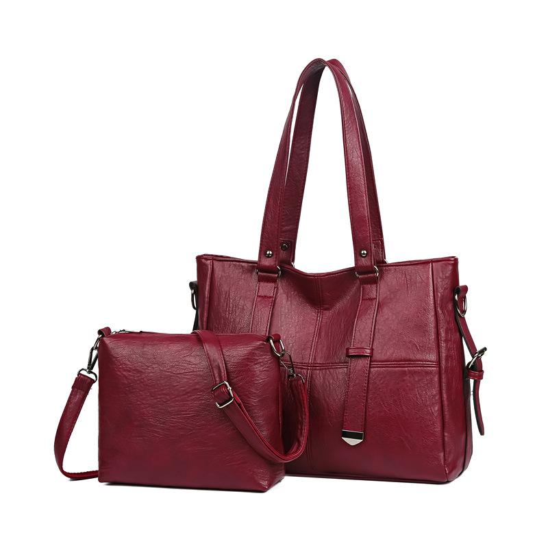 Set de genți din două piese Geantă tote pentru navetă pentru femei Geantă de mână de mare capacitate Geanta mamă Geantă de umăr