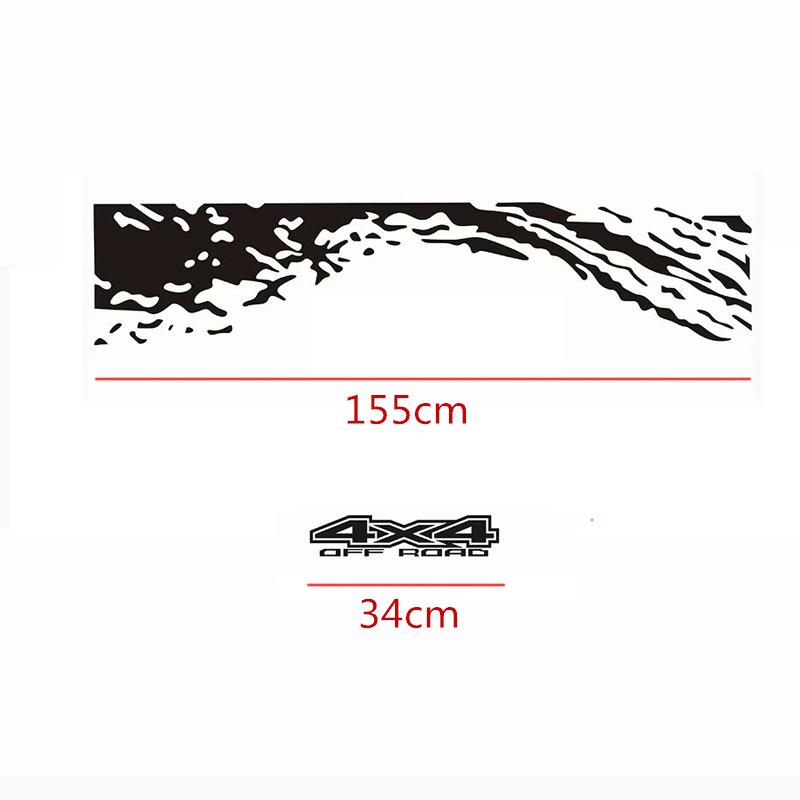 Pickup Trunk Tailgate Stickers For Ford Ranger Car Decalds Truck Graphics Vinyl  Decor Cover Auto Exterior Accessories