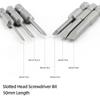 Flat Head Slotted Screwdriver Bits 50/100mm 2.0-6.0mm Magnetic Tip Screw Driver Drill Bit 1/4" Hex Shank Hand Tools Accessories