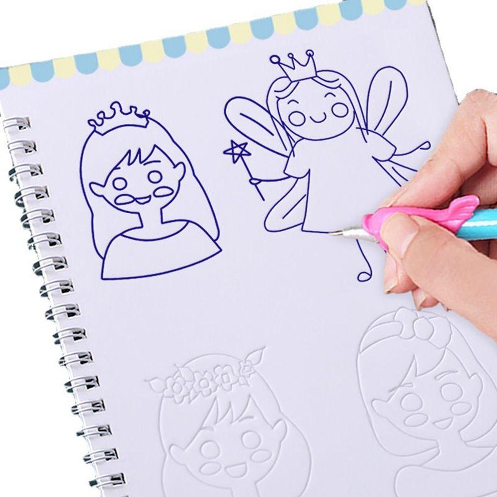 Reusable Groove Drawing Book 3D Learning Painting Copybook Calligraph Practice Book Children's