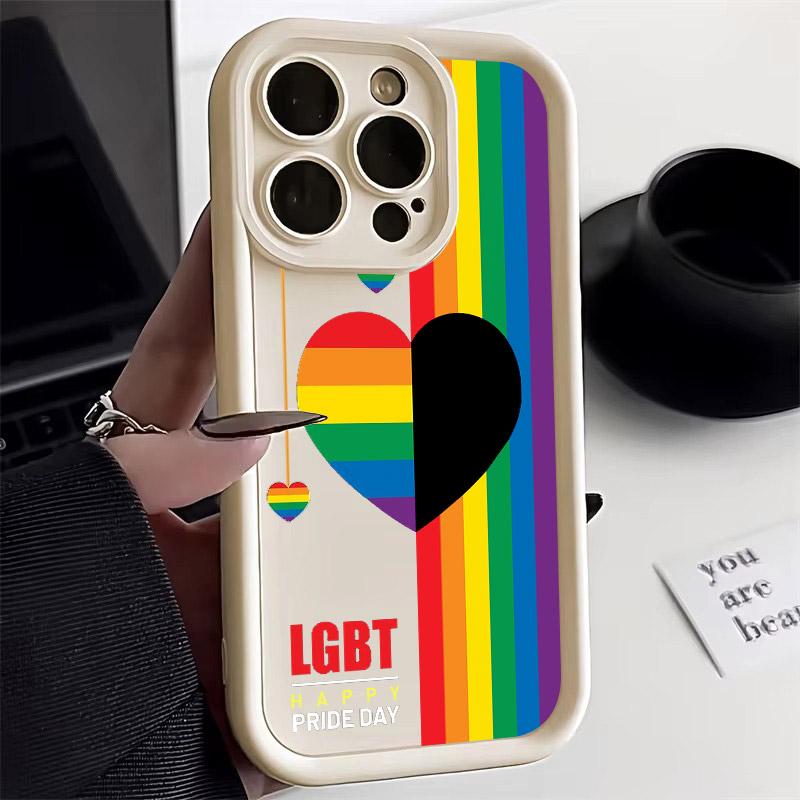 LGBT Rainbow Pride Flag Lesbians Soft TPU Case For iPhone 16 15 11 13 14 12 Pro Max 15 Plus Mini Case 16Pro Silicone Phone Cover
