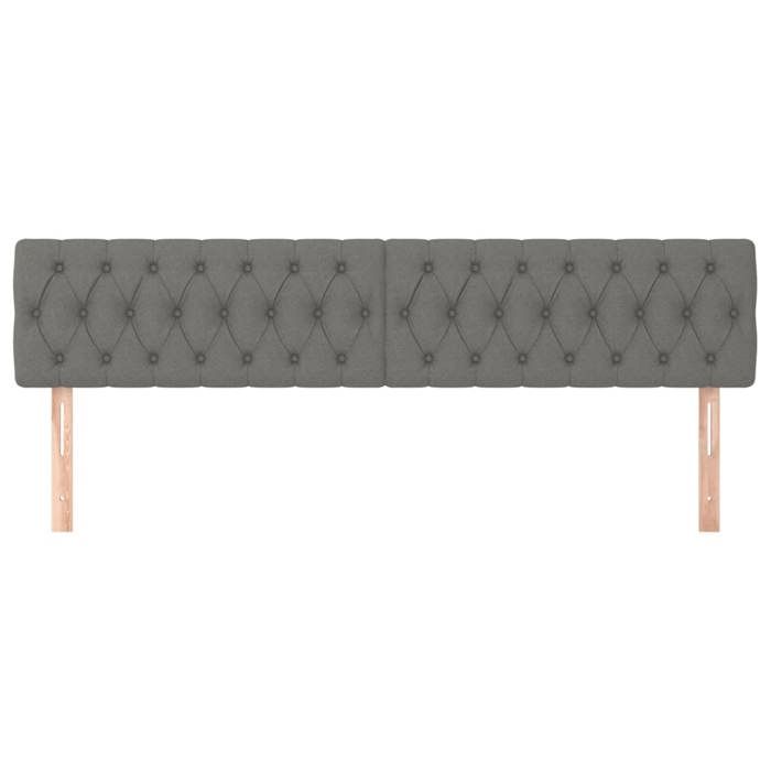 VidaXL 2x Headboards Bedroom Furniture Bed Accessories Single Bed Heads Interior Bed Frame Heads Dark Grey 346369