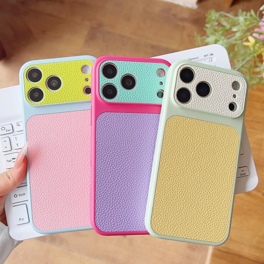 Big Window Candy PU Leather Phone Case For iPhone 17 11 12 13 14 15 16 17 Pro Max 16 Plus Official Shockproof Protector Cover