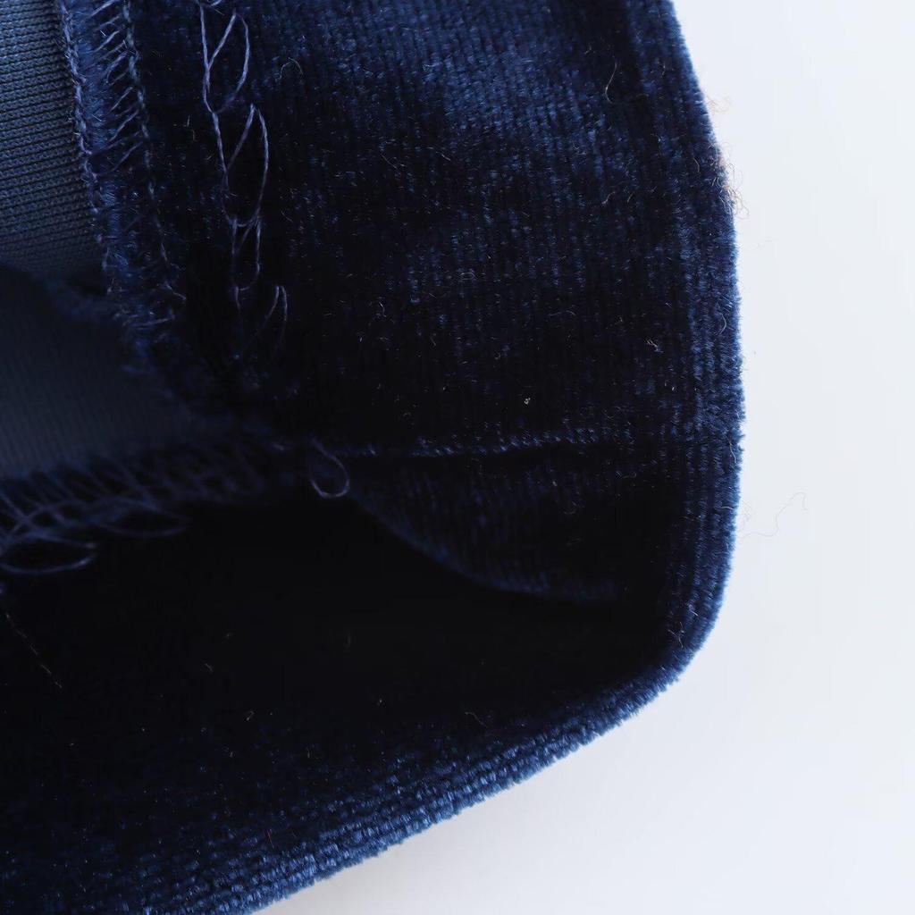 2024 European & American Style Velvet Slimming Midi Dress