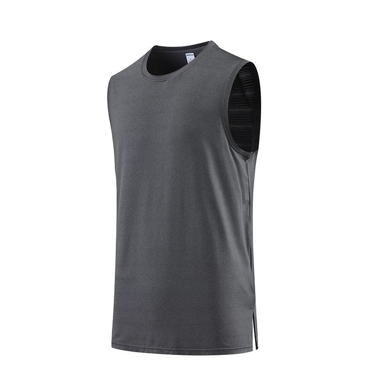 Men's Quick-Dry Sports Vest 2023: Summer Solid Color Round Neck for Running, Fitness & Basketball