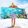 Sea World Beach Towel for Kids, Girl, Boys, Men, Women, Turtle Bath Print Pool Super Soft Plush