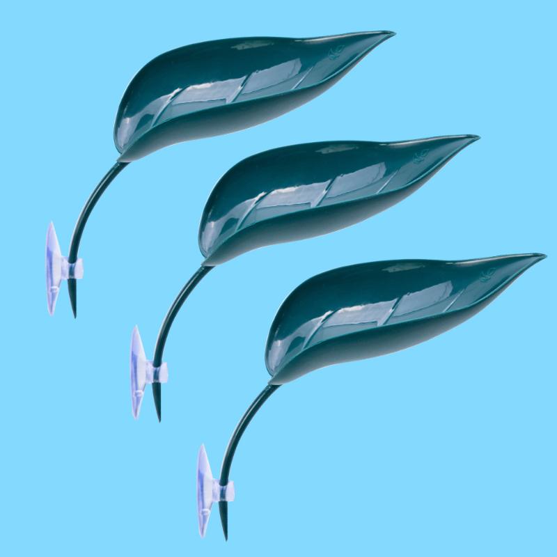 1/3 Stück Simulierte Blätter für Geckos Froschhabitat Blatt Saugnapf Reptilien Sonnenplatz Ruheterrasse Terrariumzubehör