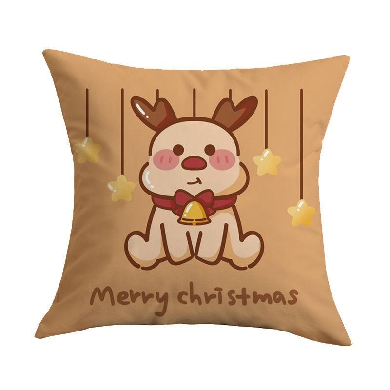 Merry Christmas Tree Throw Pillow Cover, Festive Embroidered Cushion Case for Home Decor