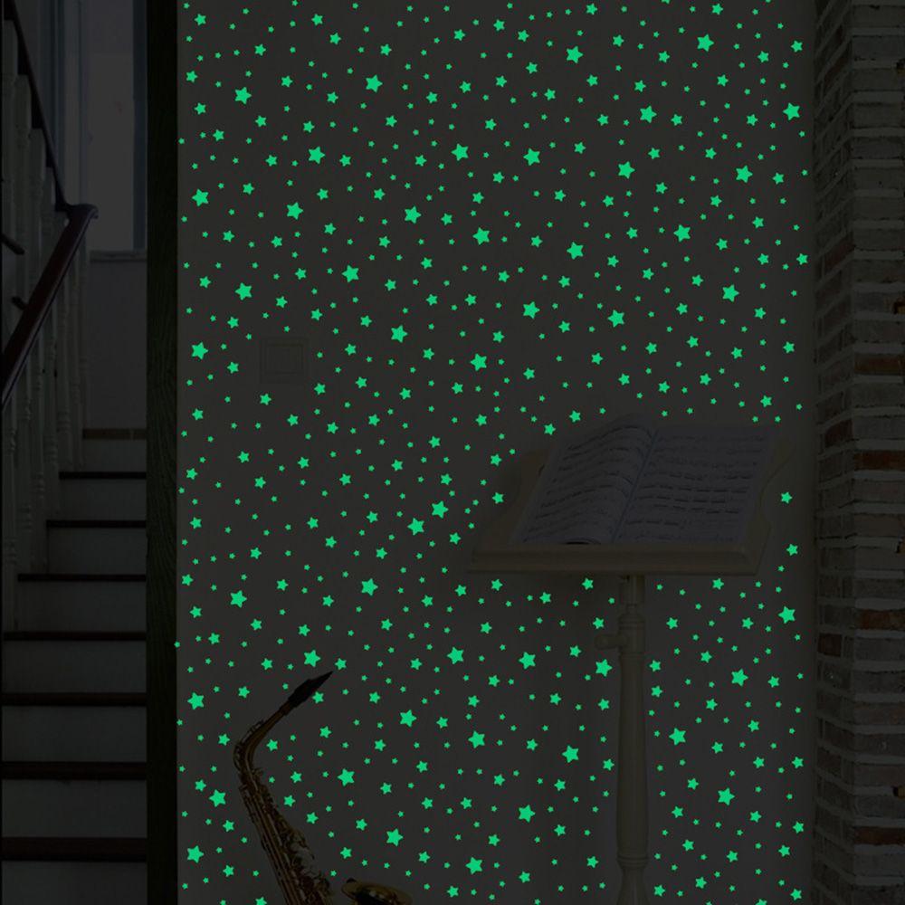Gift Heart Stars Clings Starry Ceiling 3D Luminous Stickers Glow In The Dark Dots Drops Shape DIY Wall Decals