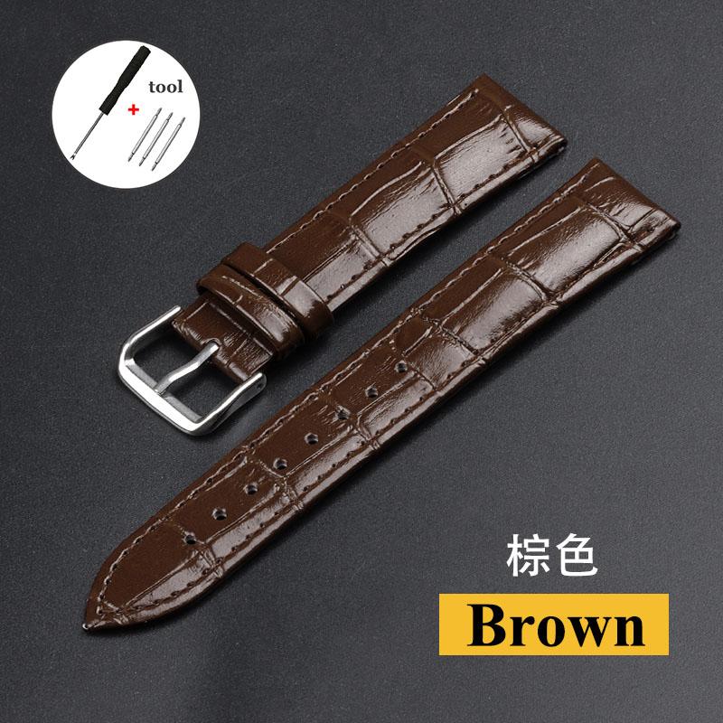 Echtlederarmband aus Rindsleder für Seiko für Tissot Herren- und Damen-Universal-Uhrenarmband 12 13 14 15 16 17 18 19 20 21 22 24mm