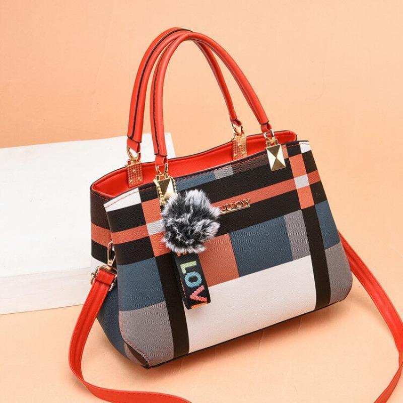Women's bags New fashion plaid bags Tide messenger handbags Atmospheric large-capacity shoulder bags Women's bags