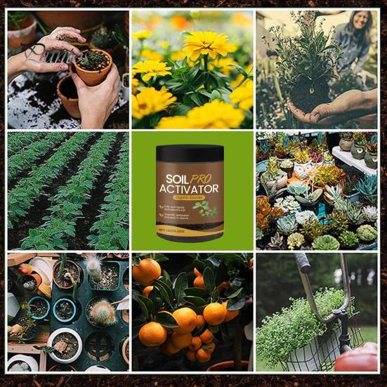 Soil Activator Powder Fertilizer Nutrient-Rich Plant Growth Booster Soil Activation Powder for Potting Mix Seedlings Compost Indoor Outdoor Plants