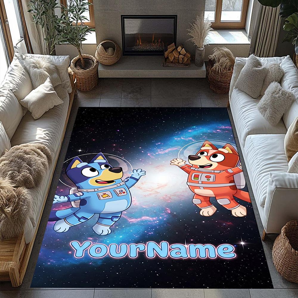 Bluey 14 Customized Name Floor Mat Design for Dining Room Entryway Outdoor Dormitory Anti-slip Rug Decorate Offices Perfect Gift for Friends & Family
