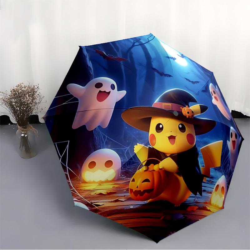 1pc Pikachu Automatic Open/Close Umbrella - Compact Travel Umbrella with 8-Rib Durable Frame, Portable for Commuting, yy251023038