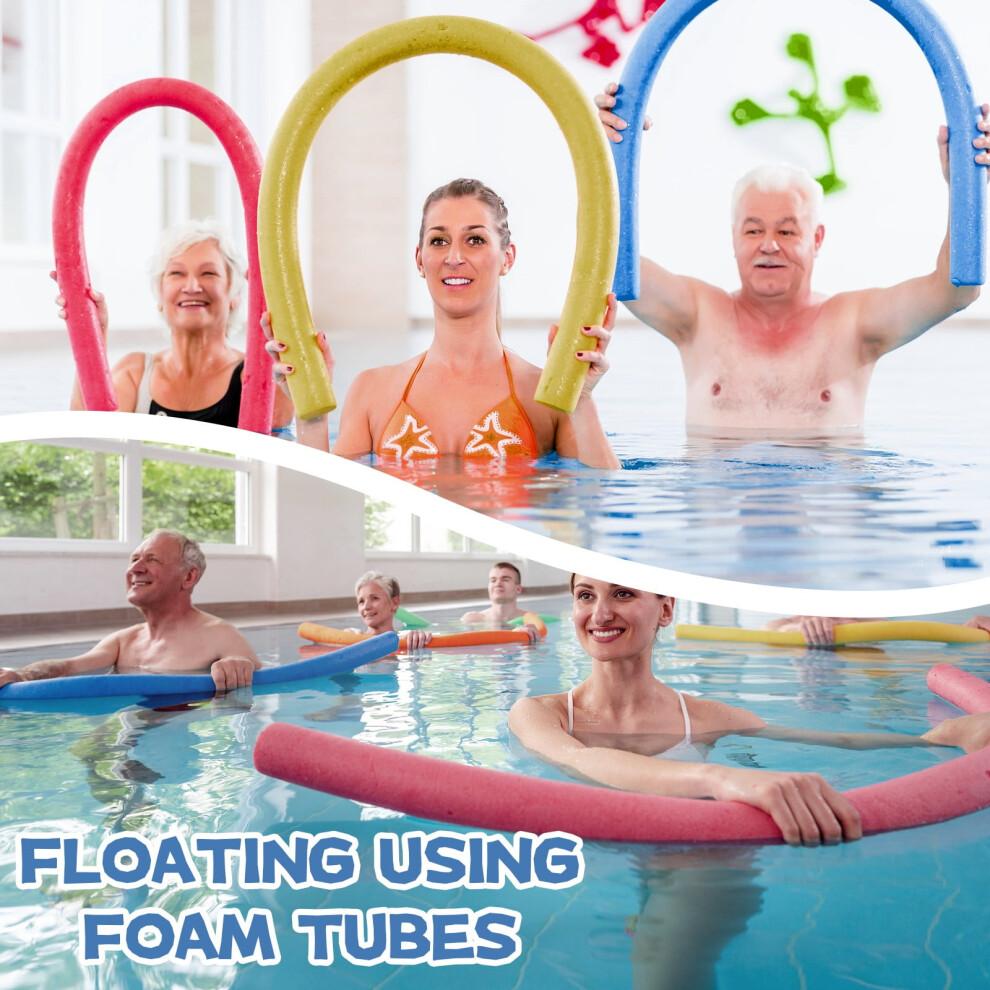 150 Cm Foam Pool Noodles – Thick, Lightweight, Assorted Colors, for Swimming, Relaxation, and Water Exercises –