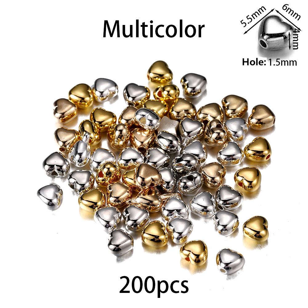 200-400Pcs CCB Multiple Styles Charm Spacer Beads Wheel Bead Flat Round Loose Beads For DIY Jewelry Making Supplies Accessories