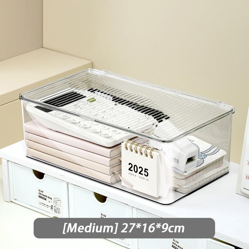 Buch Akten Aufbewahrungsbox Schreibtisch Mehrzweck Transparente Aufbewahrungsbox Kosmetik Organizer Box