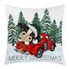 New Christmas Short Plush Pillow Cover Peach Skin Digital Printing Cushion Cover Christmas Snowman Pattern