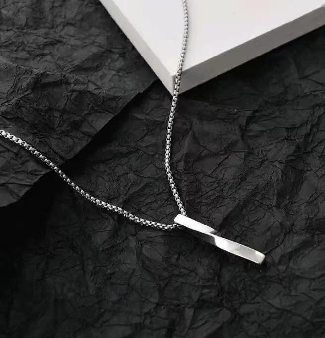 

Stainless Steel Spiral Cylinder Pendant Necklace For Men Women High Quality Geometric Necklace With Chain Jewelry Accessories серебряный