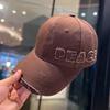 Peaked Caps, Men'S And Women'S Personalized Side Labels, Letters, Hard Top Baseball Caps, Trendy Brand Retro Holes