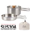 NOBANA Camping Pot Set 304 Stainless Steel Outdoor Cookware Kit Cooking Set Travel Tableware Tourism Hiking Picnic Equipment