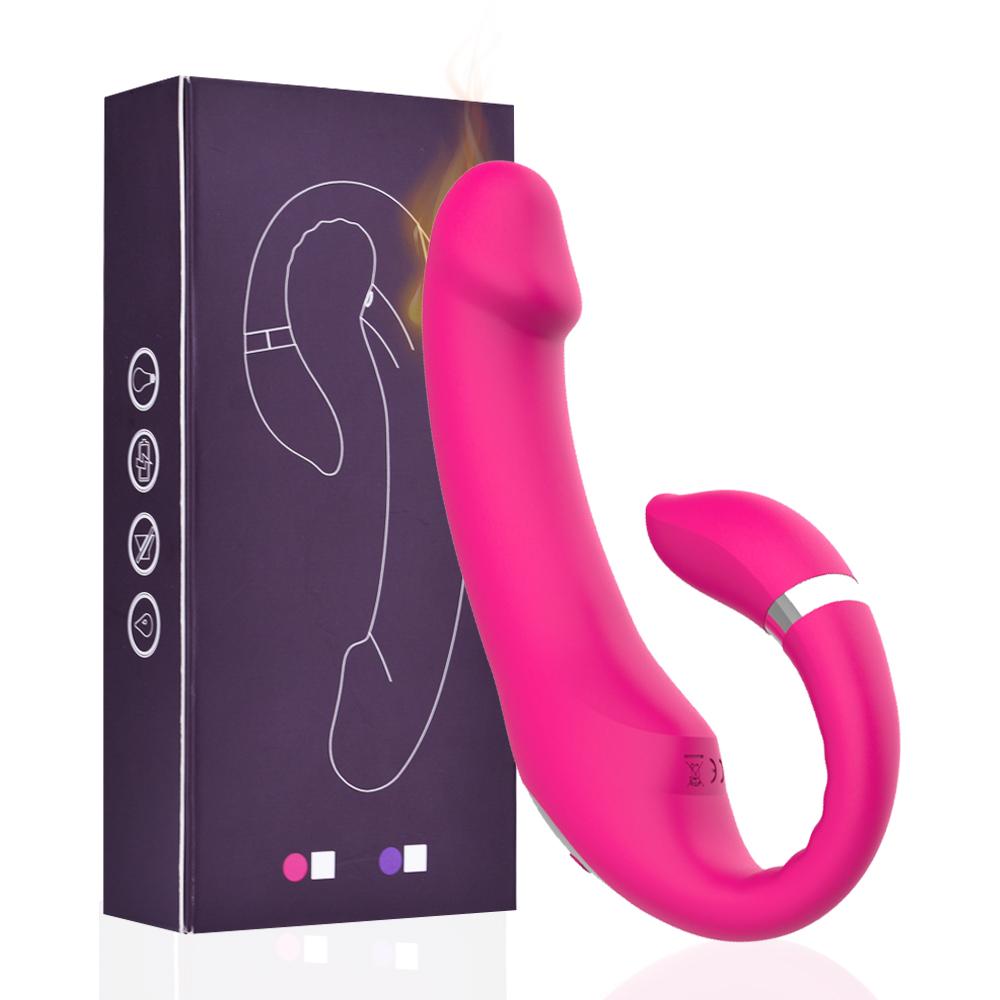 Strapon Dildo Wibrator Dla Kobiet Podwójna Penetracja Wibrator Strapon Bez Ramiączek Dla Lesbijek Obrót Wibrator Seks Zabawki Dla Par