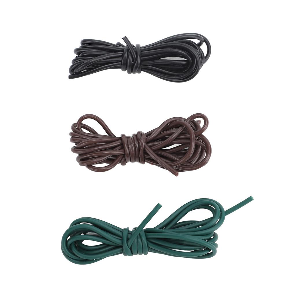 3Pcs Carp Fishing Line Sleeve European Style Rubber Rig Tube Sleeve Bite and Wrap Resistant Bait Fishing Tackle