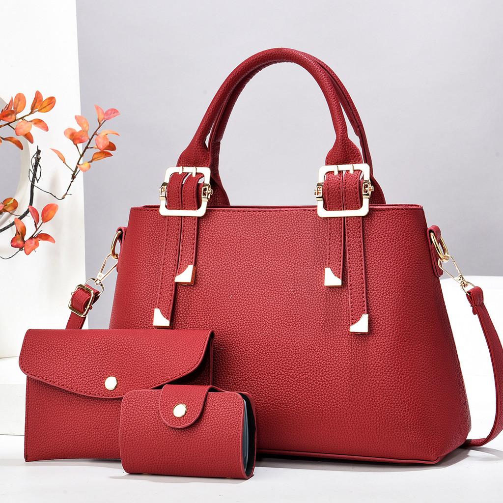 Urban Style Trendy Macaron Handbag Set With Durable Fabric And Elegant Color Selection