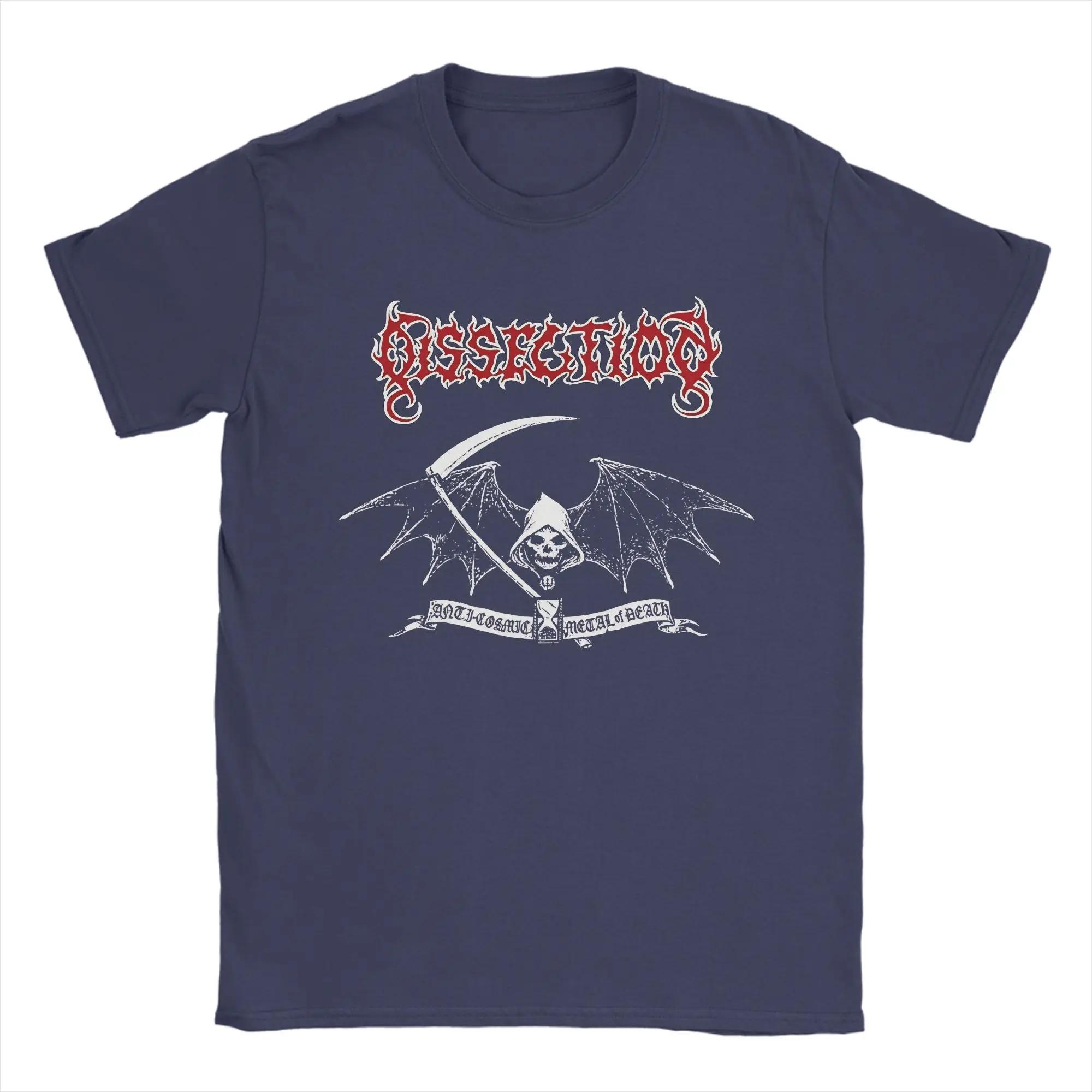 

Men s Dissection Nodveidt Anti Cosmic Metal Death Sweden Swedish T Shirt Band Pure Cotton Tops Short Sleeve O Neck Tees Gift XXXL білий