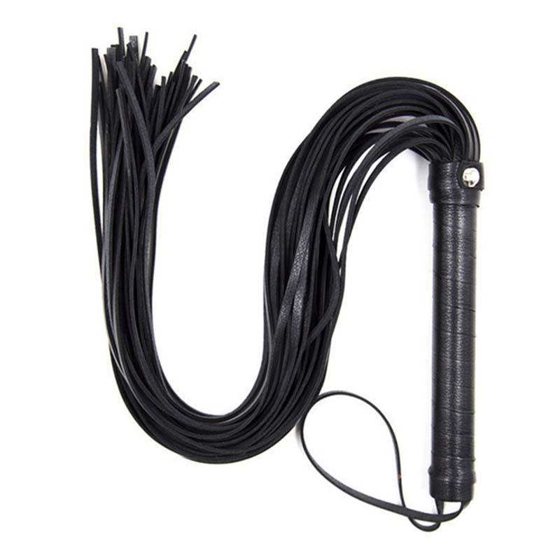 Faux Leather Pimp Whip Racing Riding Party Flogger Queen Black Riding Whip