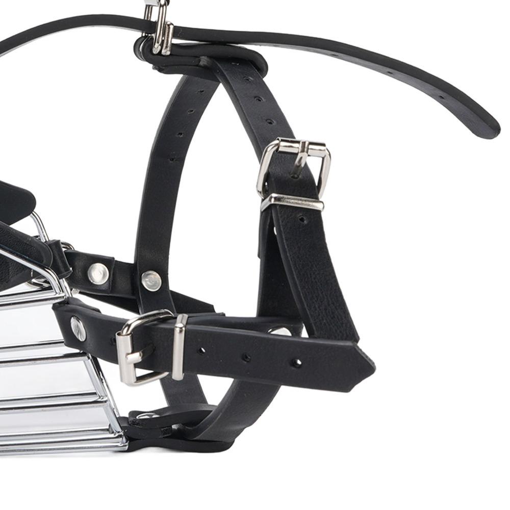 Adjustable Strap Metal Basket Muzzle Iron Frame Bite Proof Muzzle Anti Eat Muzzle Walking Outside