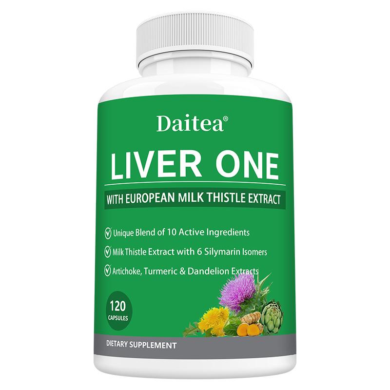 Milk thistle, Korean thistle, turmeric, choline, selenium, molybdenum, Liver Support Supplements, 120 Capsules