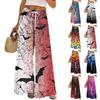 Women's Printed Wide Leg Pants With Pockets High Waist Drawstring Loose Casual Pants