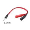 3.5MM Headphone Microphone Splitter Cable 20CM Flat Design for Laptop Desktop Auditory Adapter
