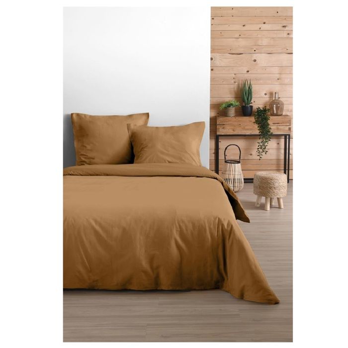 Housse de couette 200 x 200 cm uni Curry