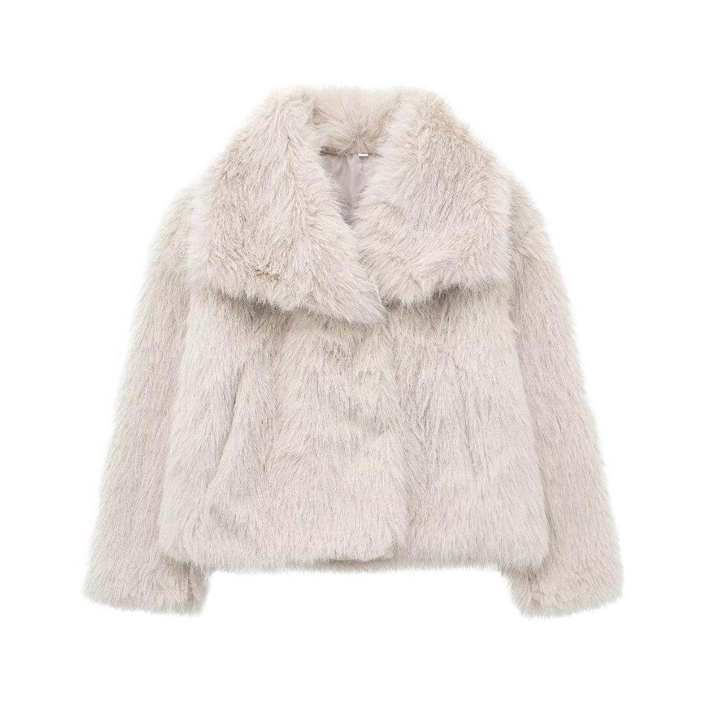 Women Winter Coats Fleece Cropped Jacket Long Sleeve Open Front Cardigan Warm Outerwear Fall Clothes