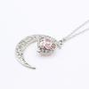European & American Fashion Jewelry: Luminous Moon Heart Necklace with Clavicle and Sweater Chains