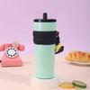 Creative gradual change thermos cup stainless steel straw cup large capacity portable accompanying car cup